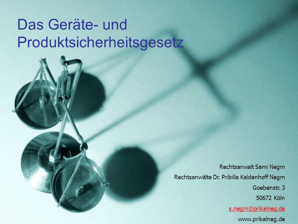 Das Geräte- und Produktsicherheitsgesetz