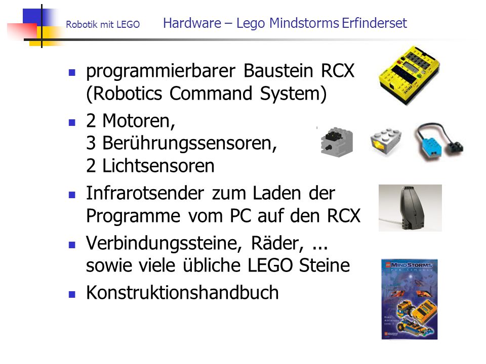 Robotik mit LEGO Hardware – Lego Mindstorms Erfinderset