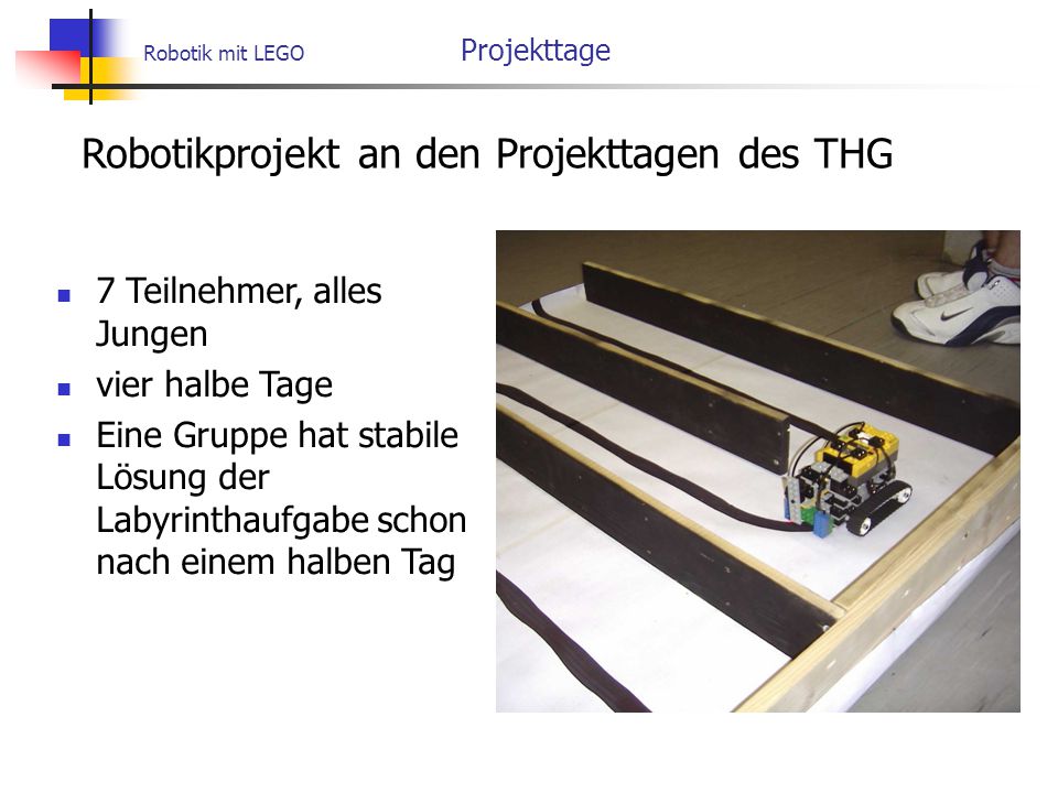 Robotikprojekt an den Projekttagen des THG