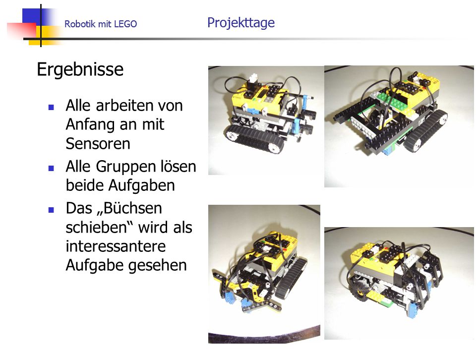 Robotik mit LEGO Projekttage