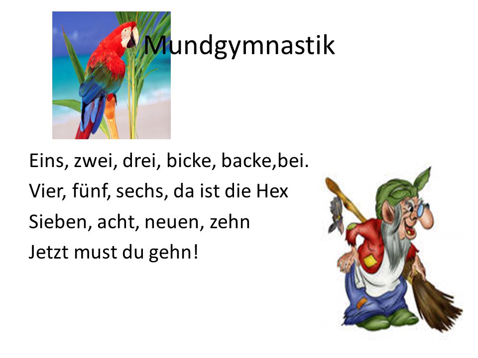 Mundgymnastik Im Deutschunterricht
