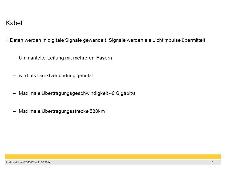 Kabel Daten werden in digitale Signale gewandelt. Signale werden als Lichtimpulse übermittelt. Ummantelte Leitung mit mehreren Fasern.