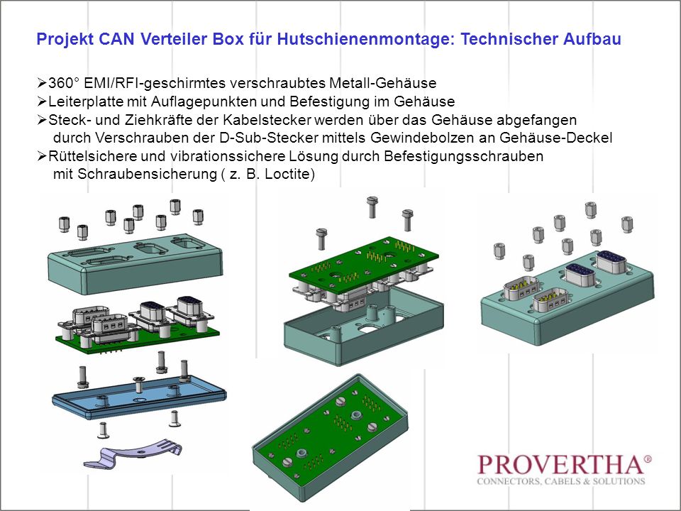 Projekt CAN Verteiler Box für Hutschienenmontage: Technischer Aufbau