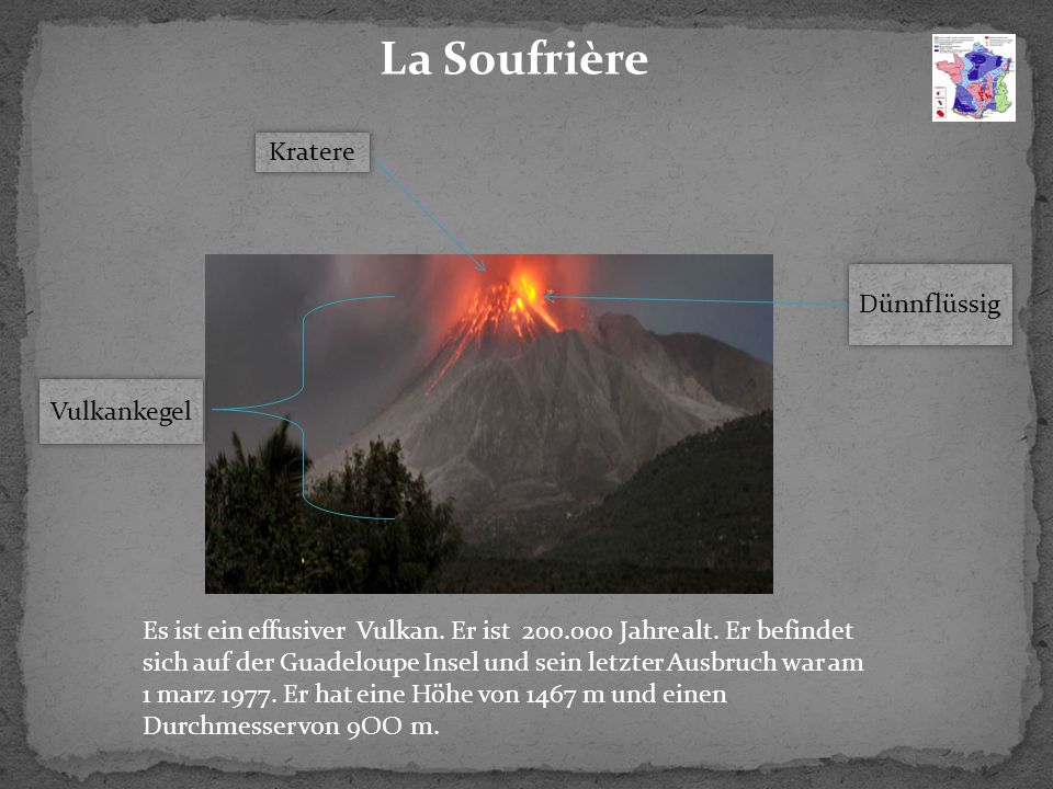 La Soufrière Kratere Dünnflüssig Vulkankegel
