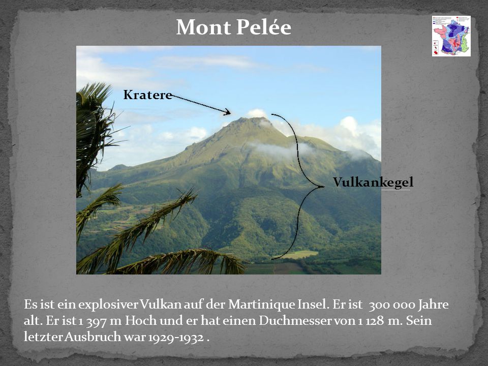 Mont Pelée Kratere Vulkankegel