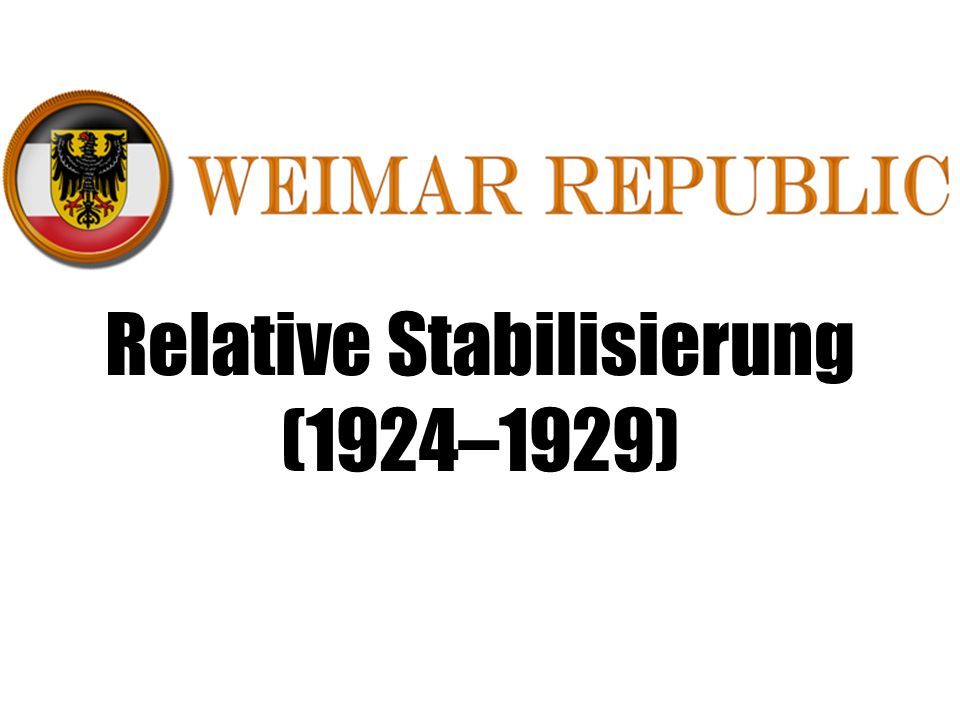 Relative Stabilisierung (1924–1929)