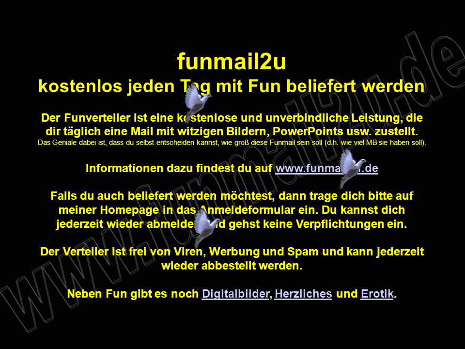 funmail2u kostenlos jeden Tag mit Fun beliefert werden