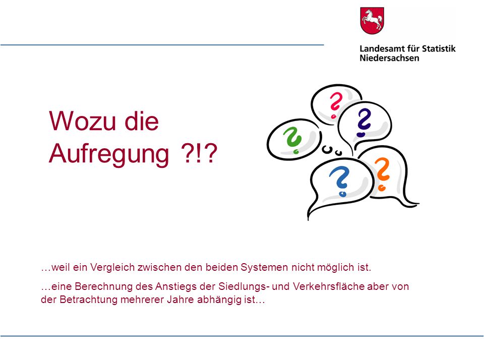 Wozu die Aufregung ! …weil ein Vergleich zwischen den beiden Systemen nicht möglich ist.