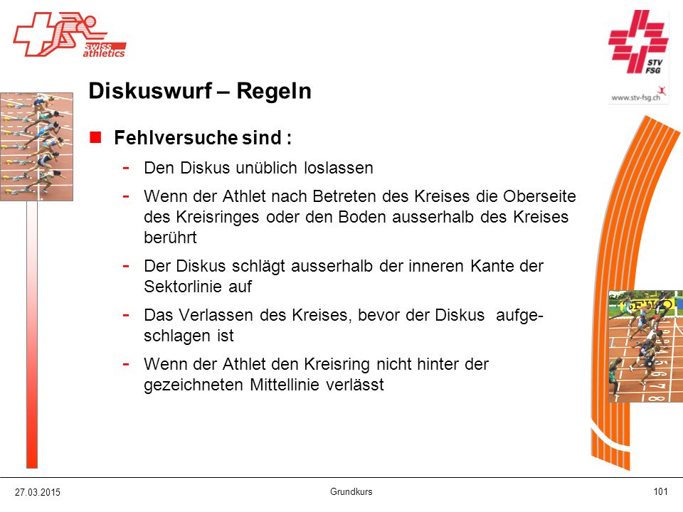 Diskuswurf – Regeln Fehlversuche sind : Den Diskus unüblich loslassen