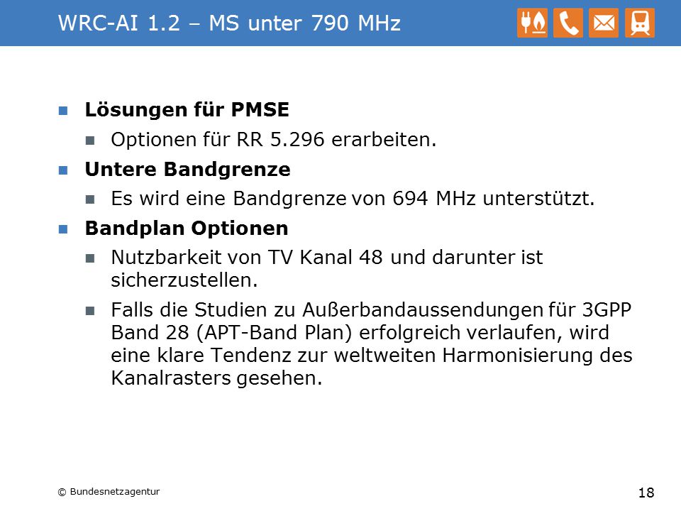 WRC-AI 1.2 – MS unter 790 MHz Lösungen für PMSE