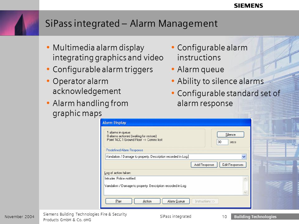 SiPass integrated – Alarm Management