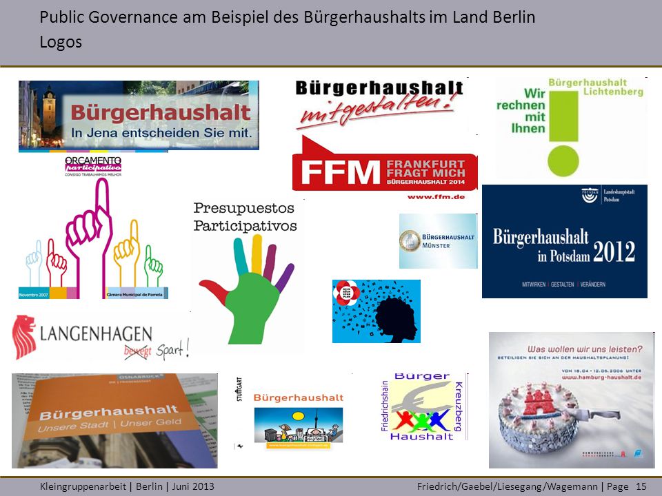 Public Governance am Beispiel des Bürgerhaushalts im Land Berlin Logos
