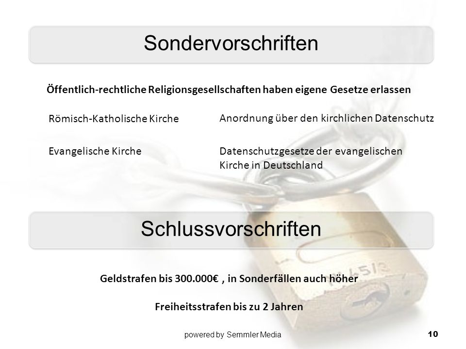 Sondervorschriften Schlussvorschriften