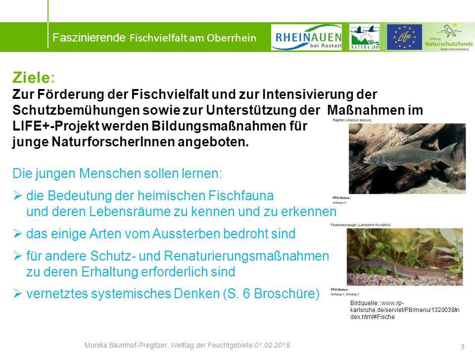 Monika Baumhof-Pregitzer, Welttag der Feuchtgebiete