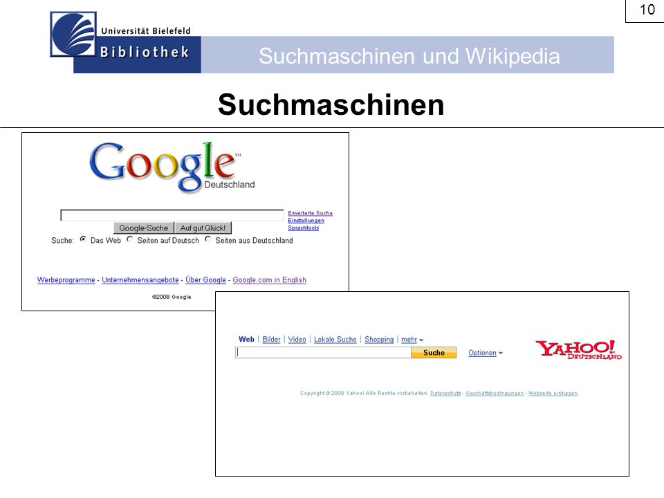 Suchmaschinen