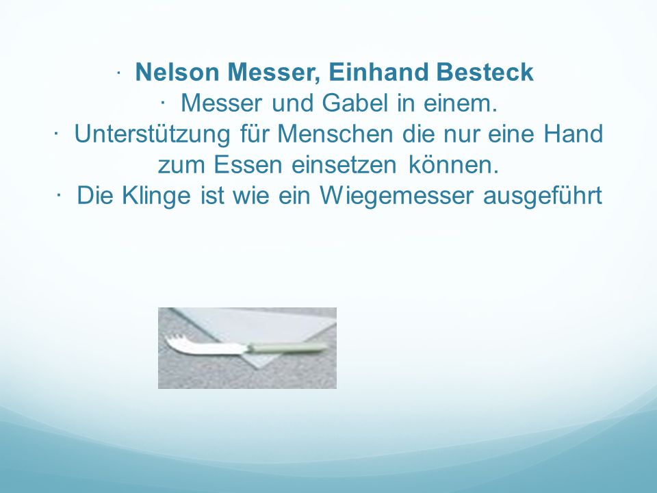 · Nelson Messer, Einhand Besteck · Messer und Gabel in einem