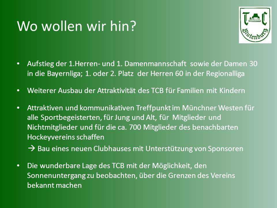 Wo wollen wir hin