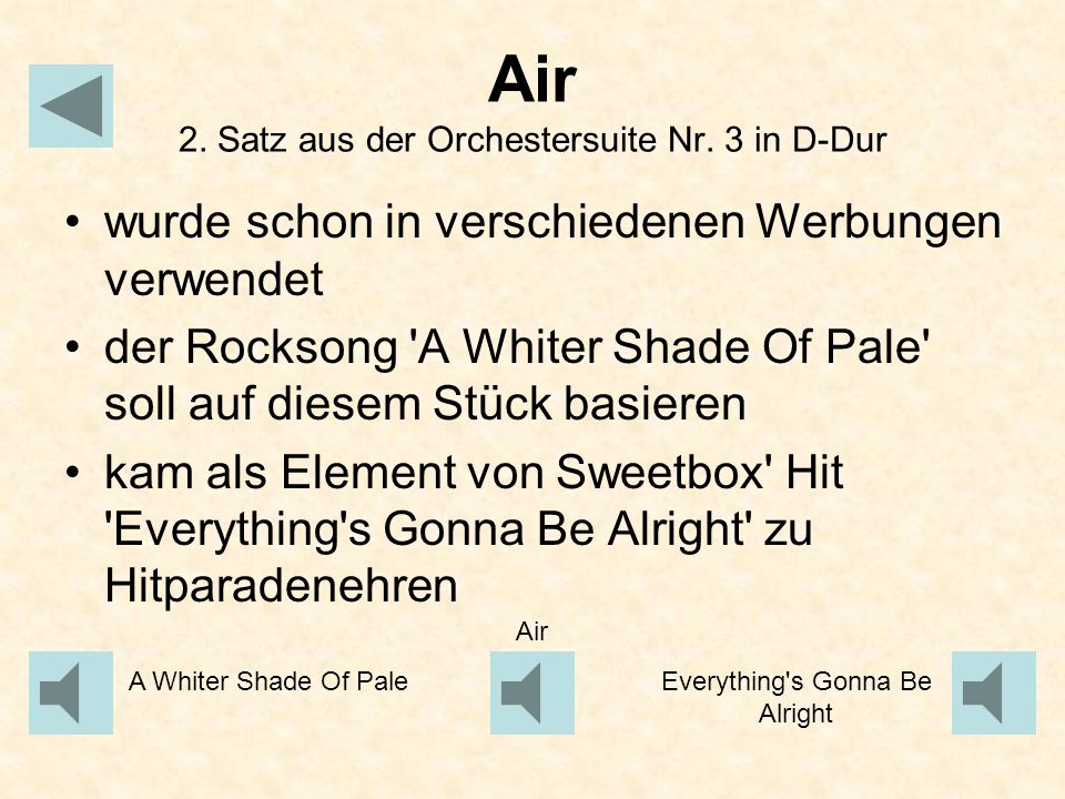 Air 2. Satz aus der Orchestersuite Nr. 3 in D-Dur