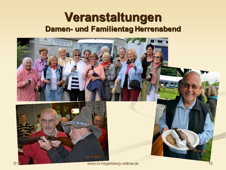 Veranstaltungen Damen- und Familientag Herrenabend