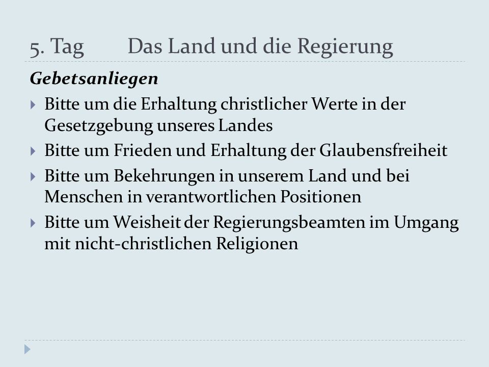 5. Tag Das Land und die Regierung
