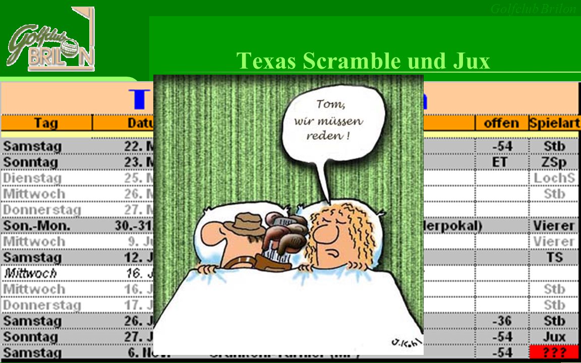 Texas Scramble und Jux Florida Scramble (=Brilon: Texas Scramble)