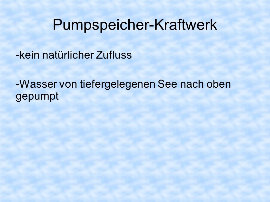 Pumpspeicher-Kraftwerk