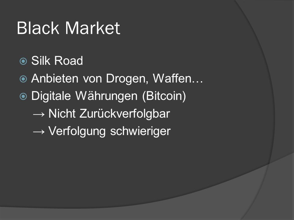 Black Market Silk Road Anbieten von Drogen, Waffen…