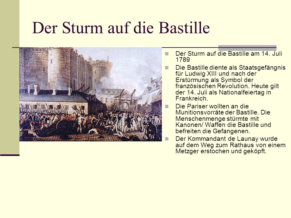 Der Sturm auf die Bastille