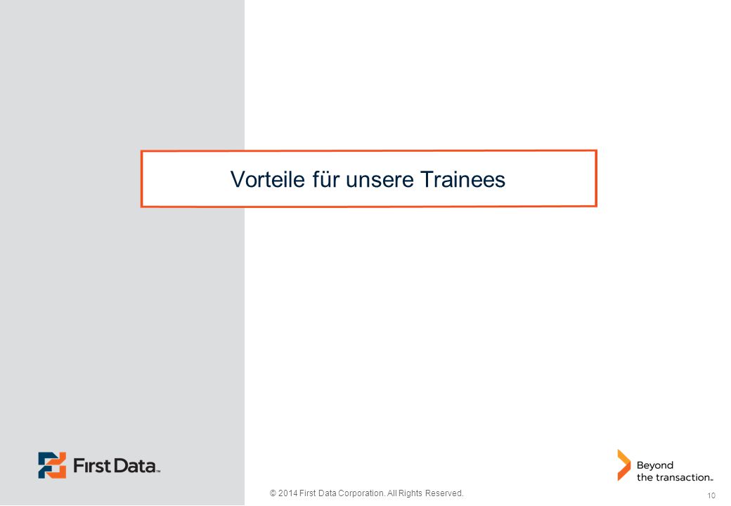 Vorteile für unsere Trainees