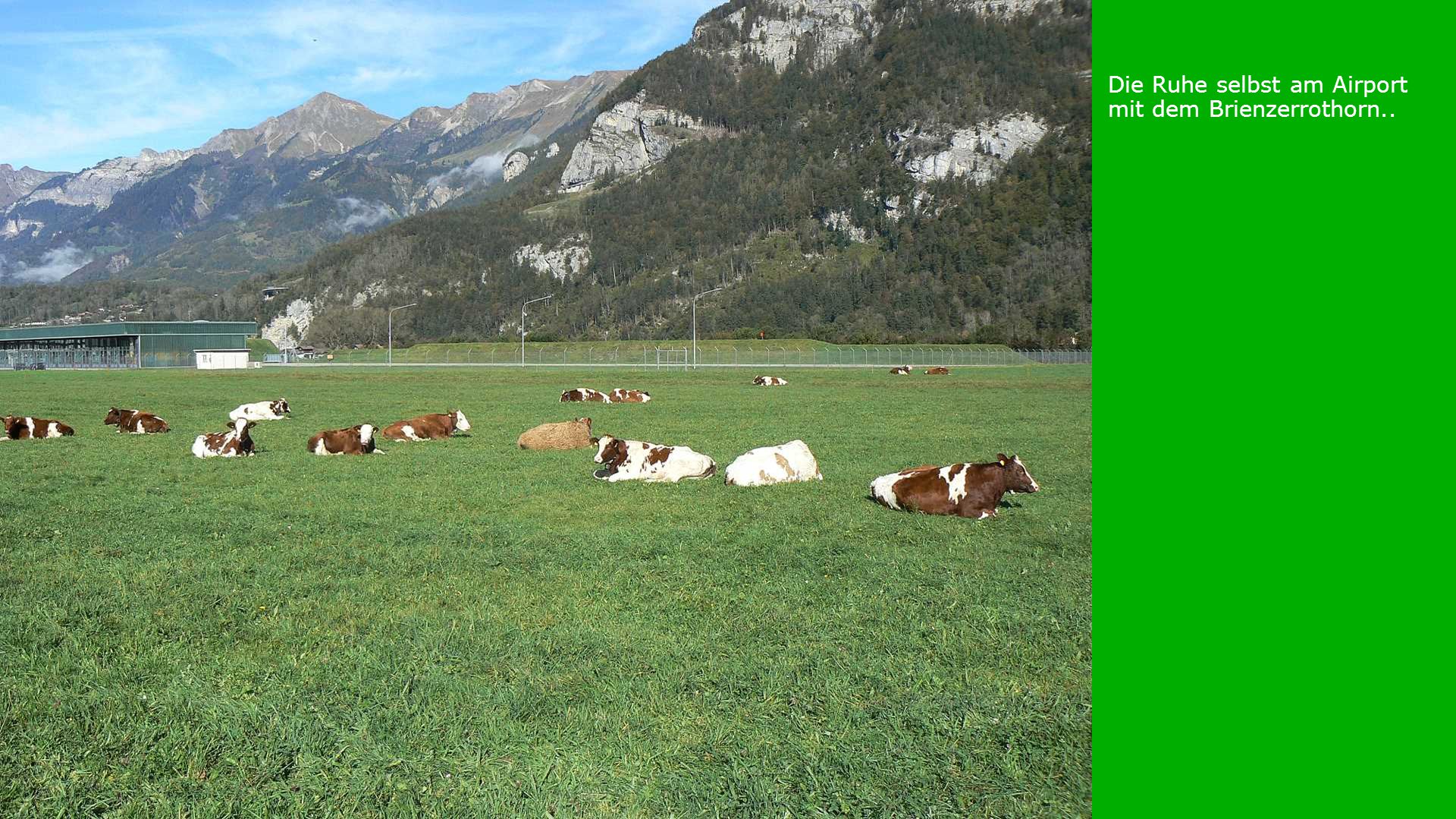 Die Ruhe selbst am Airport mit dem Brienzerrothorn..