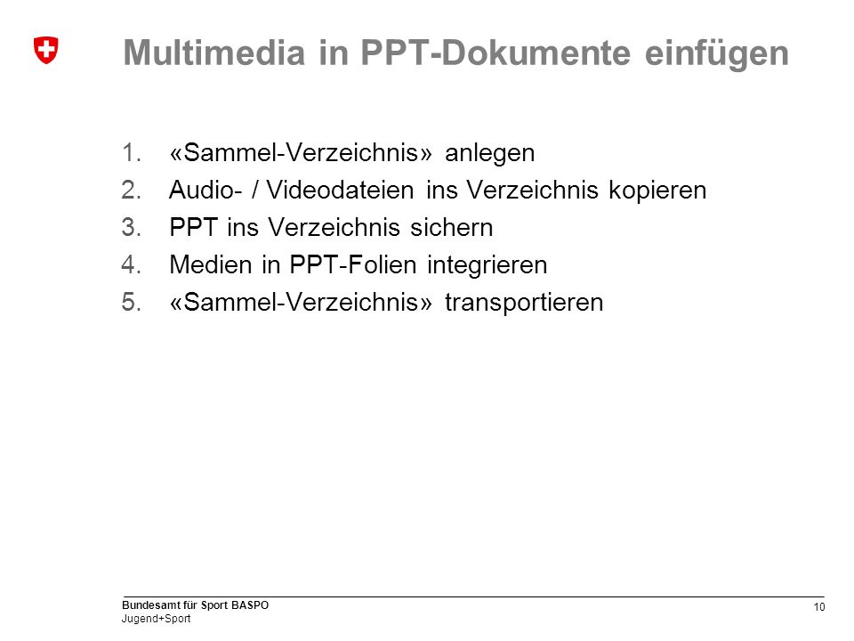 Multimedia in PPT-Dokumente einfügen