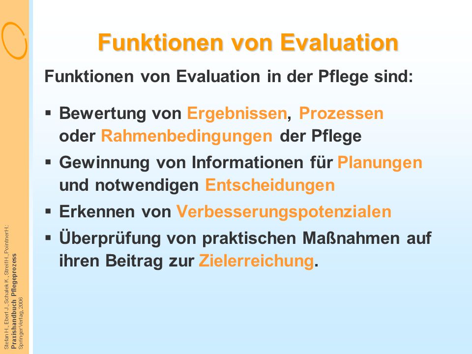 Funktionen von Evaluation