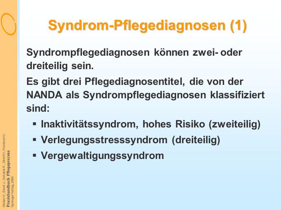 Syndrom-Pflegediagnosen (1)