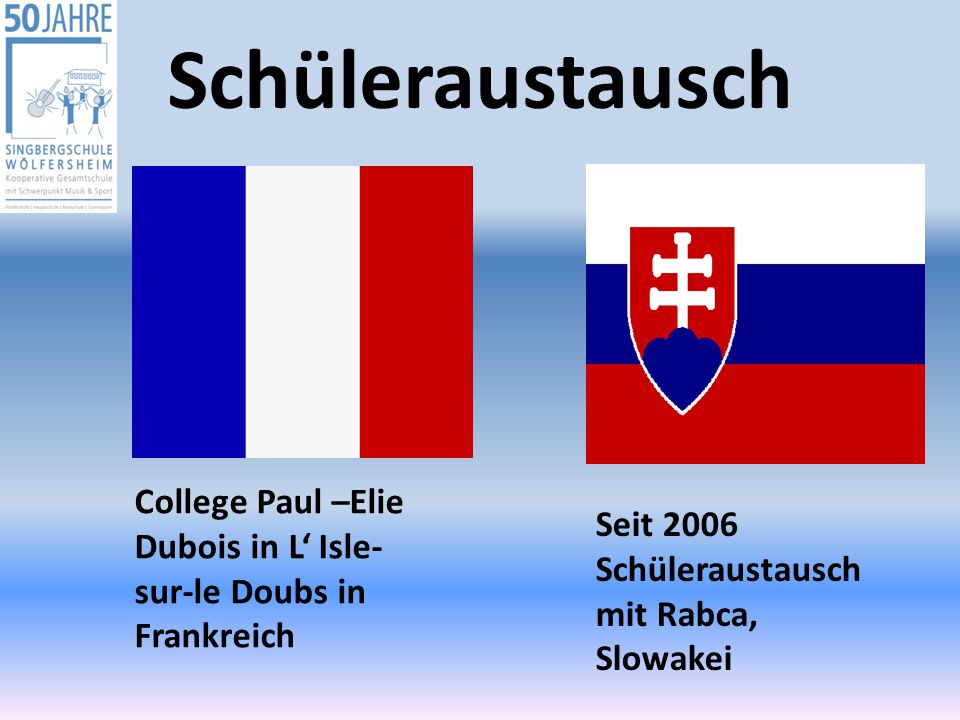 Schüleraustausch College Paul –Elie Dubois in L‘ Isle-sur-le Doubs in Frankreich.