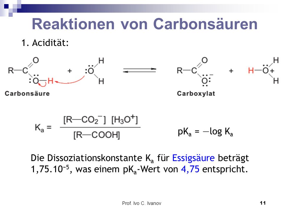 Reaktionen von Carbonsäuren