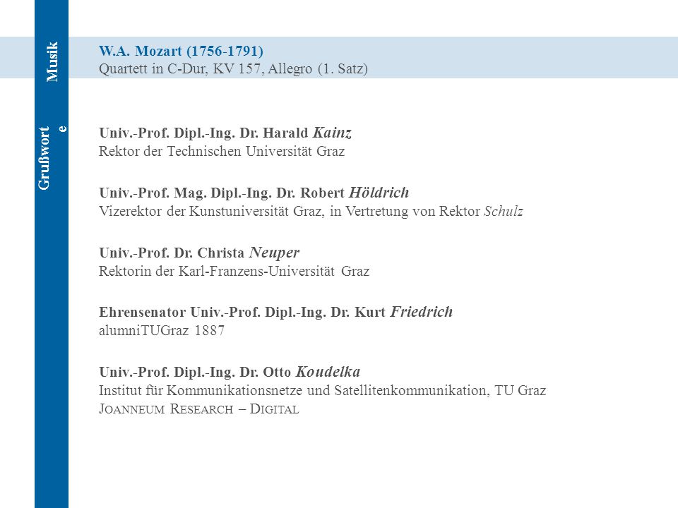 W.A. Mozart ( ) Quartett in C-Dur, KV 157, Allegro (1. Satz)