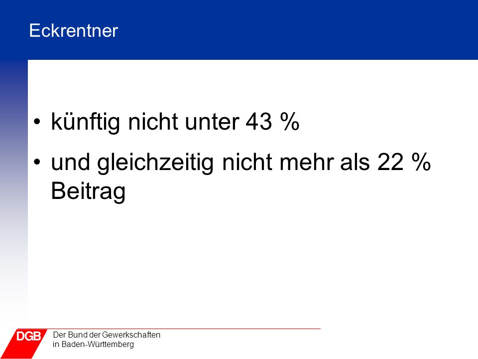 und gleichzeitig nicht mehr als 22 % Beitrag