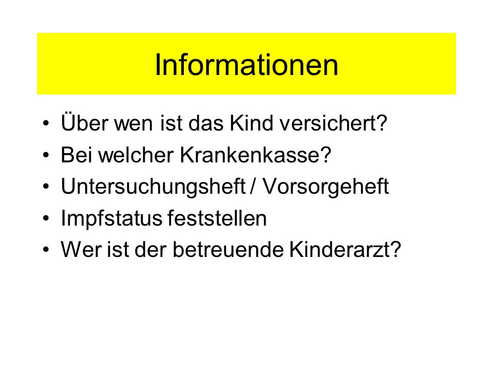 Aufnahme eines neuen Kindes ppt herunterladen