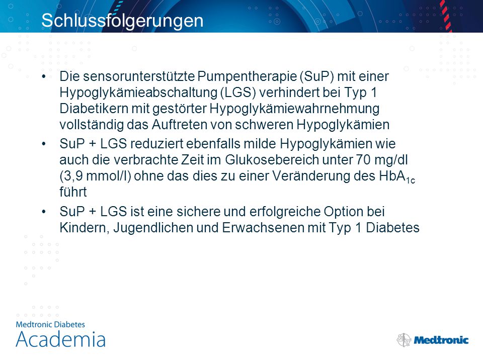 Klinische Evidenz der Sensorunterstützten Pumpentherapie mit  Hypoglykämieabschaltung (SuP + Hypoglykämieschutz) - ppt herunterladen