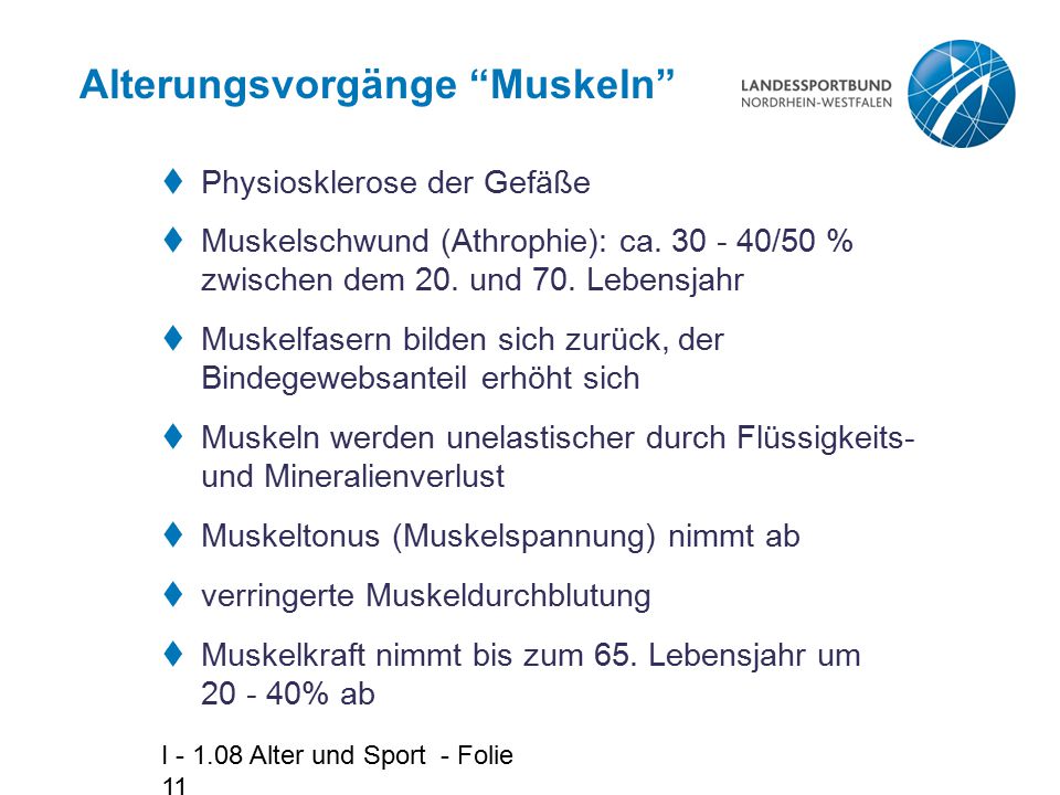 Alterungsvorgänge Muskeln