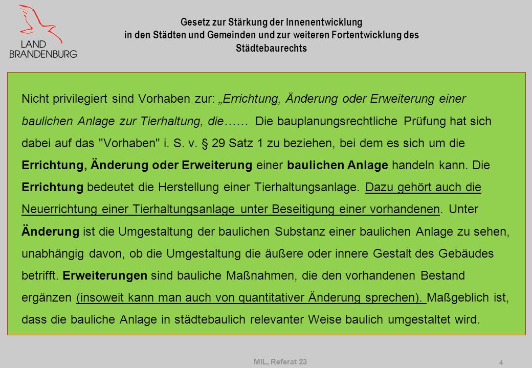 Gesetz zur Stärkung der Innenentwicklung in den Städten und Gemeinden und zur weiteren Fortentwicklung des Städtebaurechts