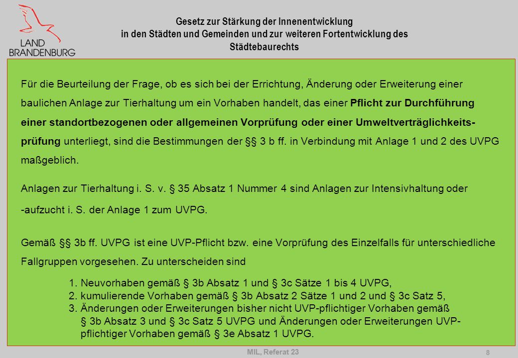 Gesetz zur Stärkung der Innenentwicklung in den Städten und Gemeinden und zur weiteren Fortentwicklung des Städtebaurechts