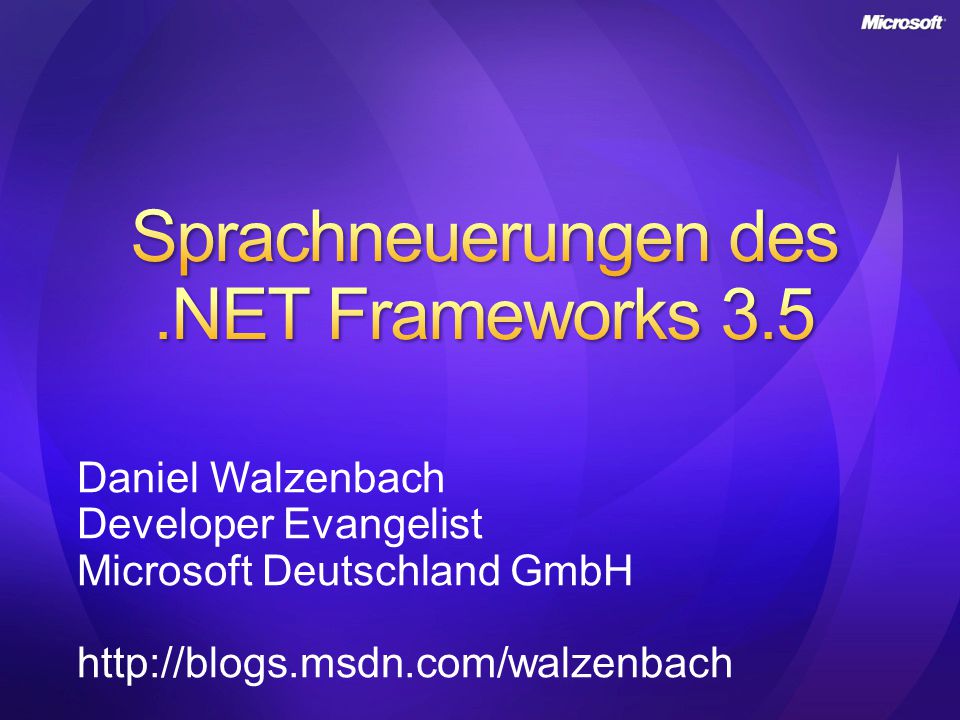 Sprachneuerungen des .NET Frameworks 3.5