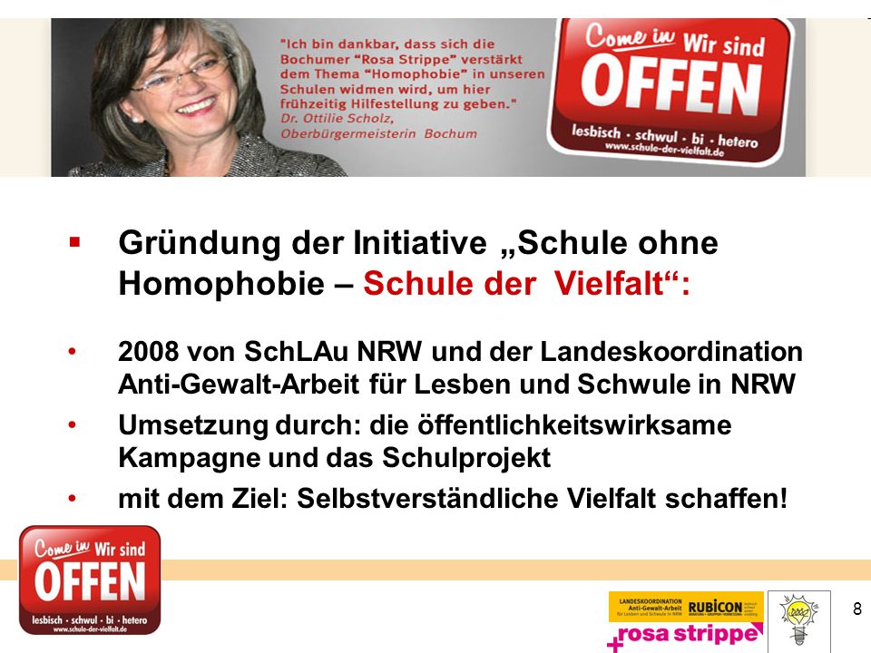 Gründung der Initiative „Schule ohne Homophobie – Schule der Vielfalt :