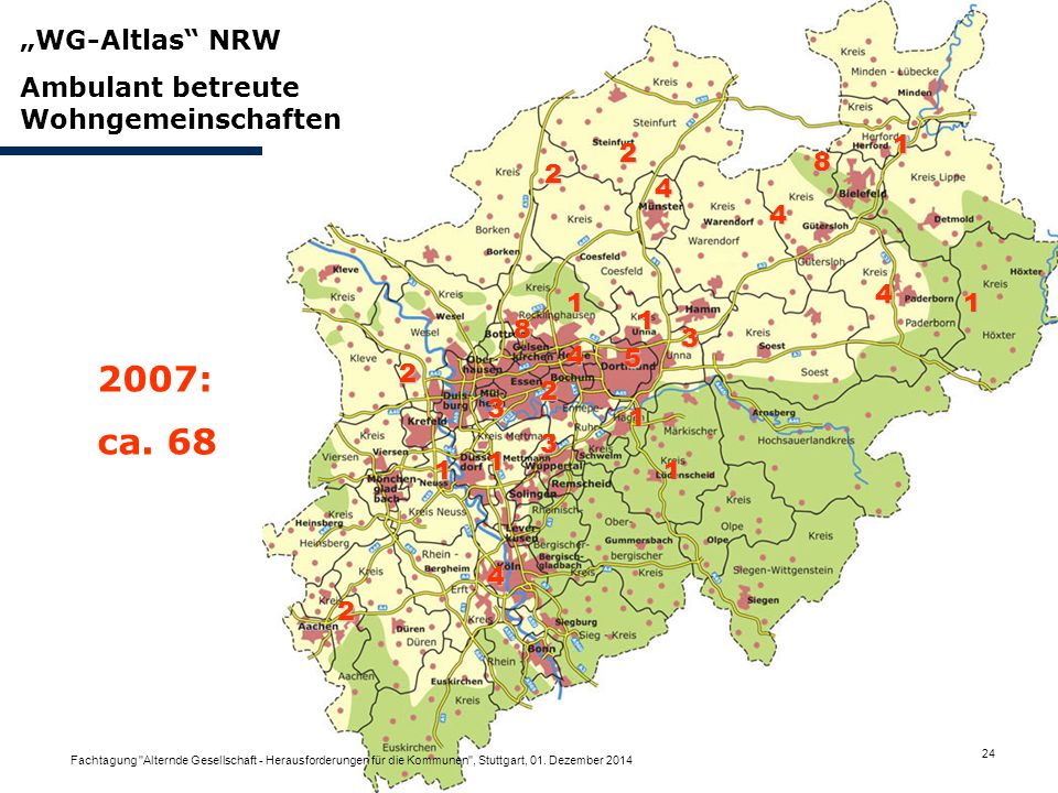 2007: ca. 68 „WG-Altlas NRW Ambulant betreute Wohngemeinschaften 1 2