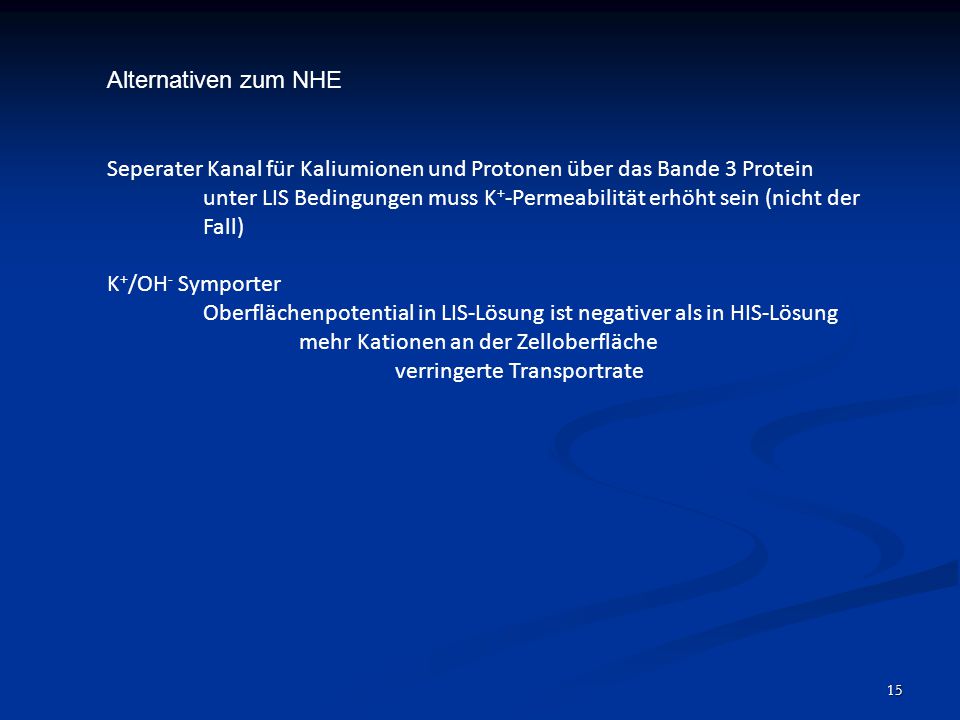 Seperater Kanal für Kaliumionen und Protonen über das Bande 3 Protein