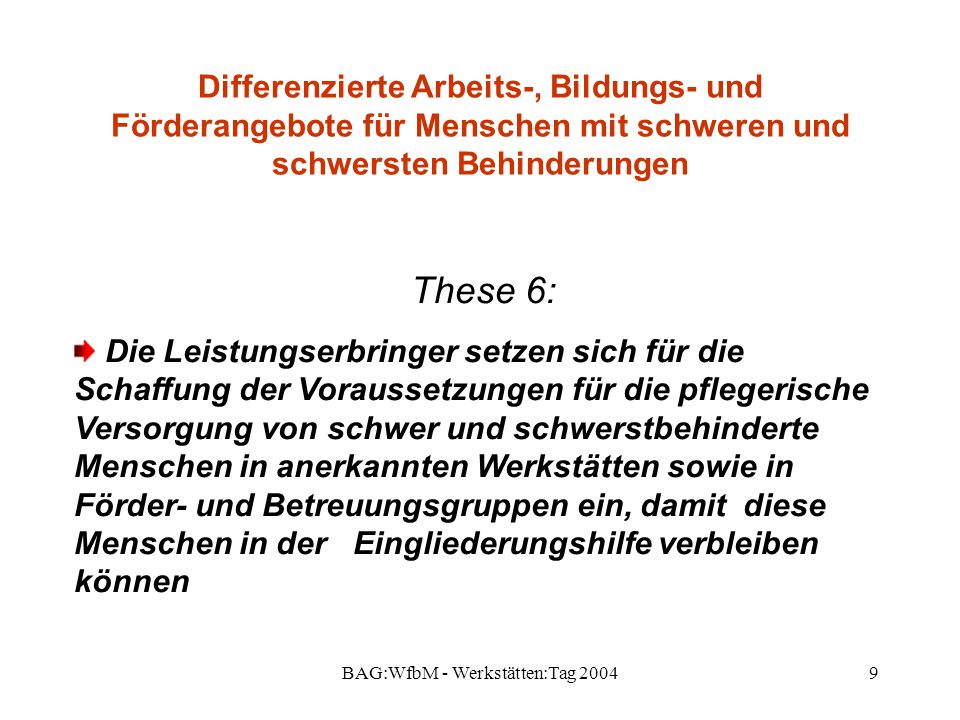BAG:WfbM - Werkstätten:Tag 2004