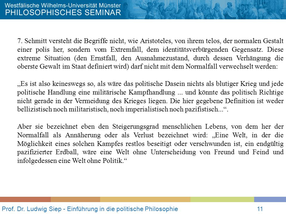 Prof. Dr. Ludwig Siep - Einführung in die politische Philosophie