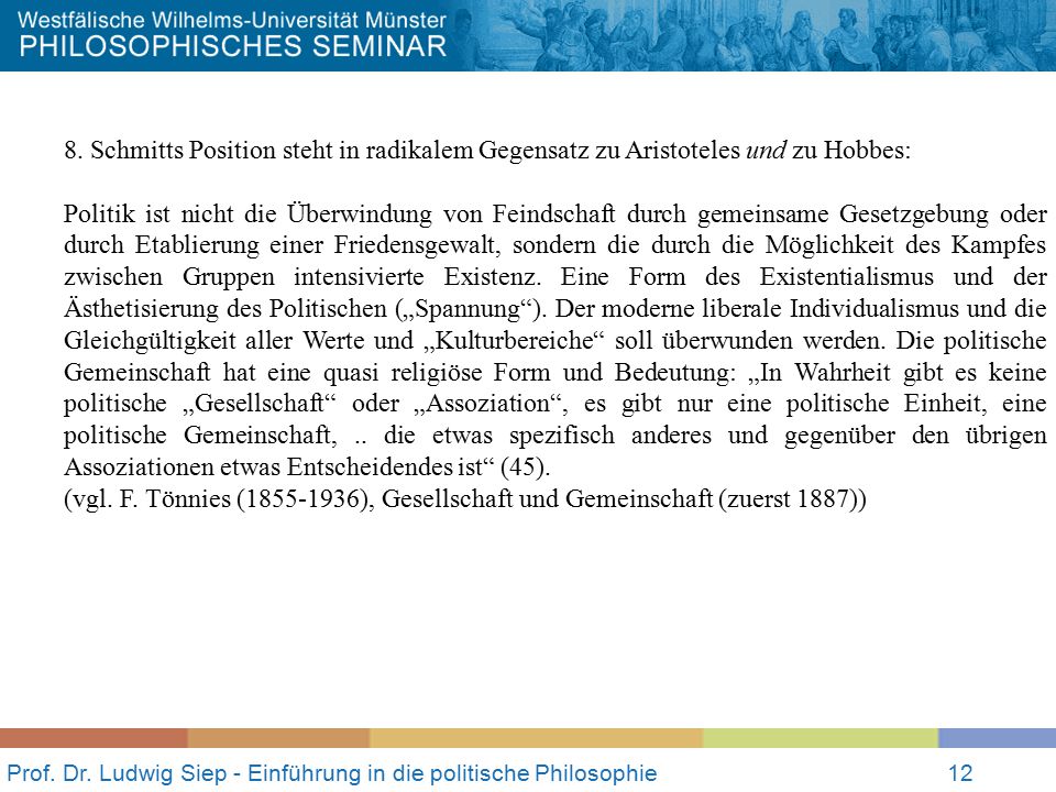 Prof. Dr. Ludwig Siep - Einführung in die politische Philosophie