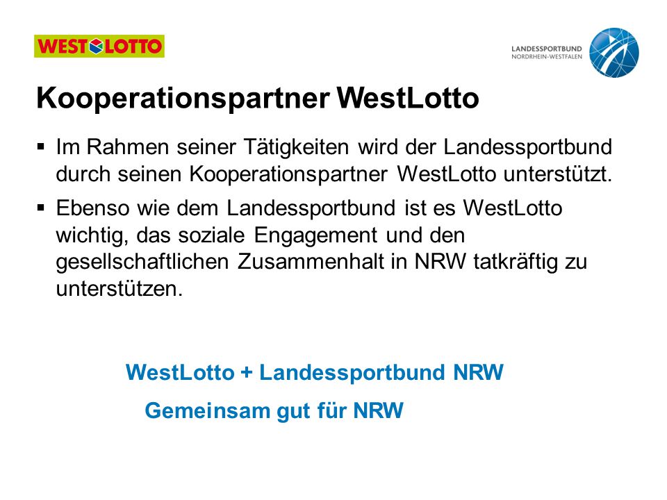 WestLotto + Landessportbund NRW